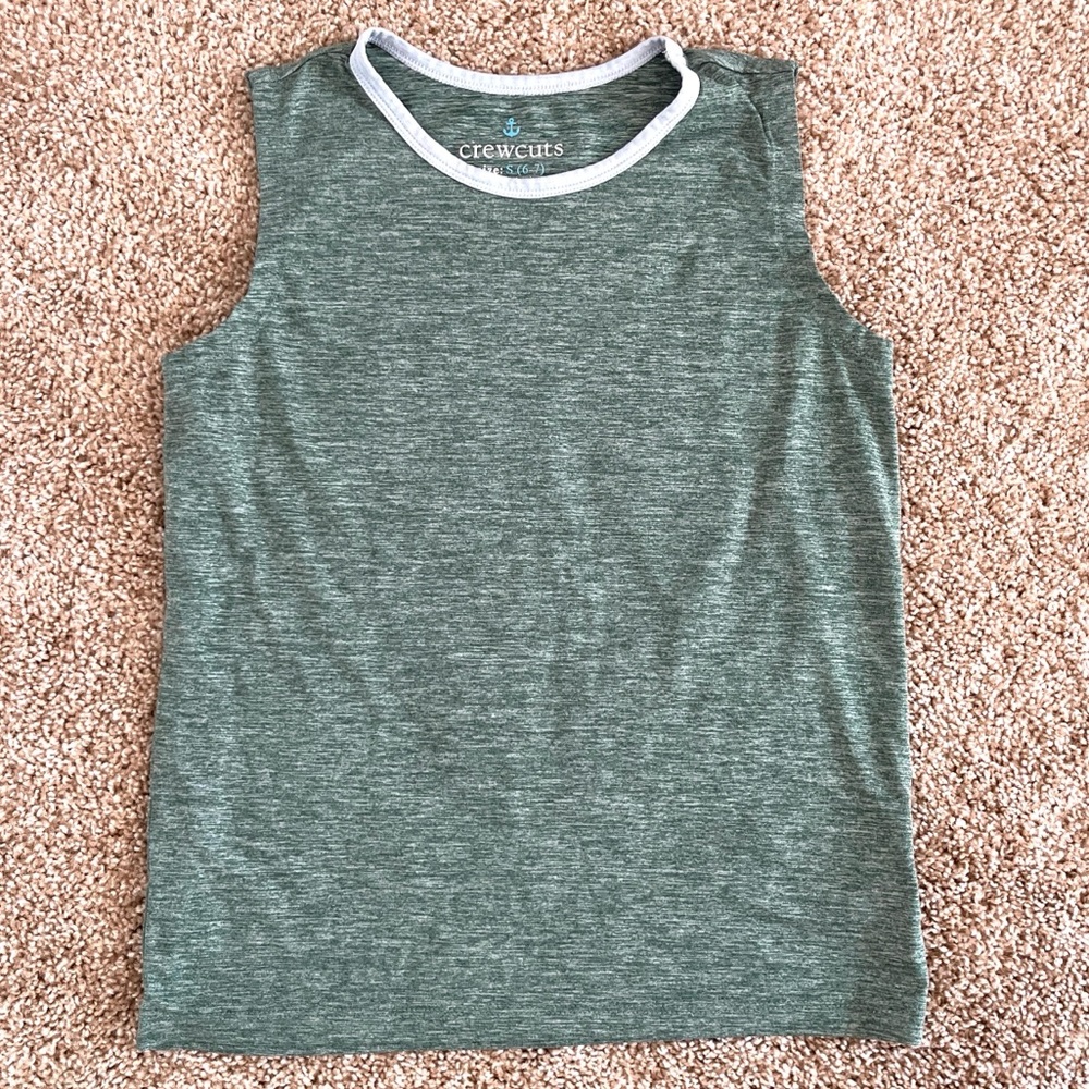 Crewcuts Boys' contrast-collar active tank top